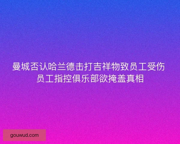 曼城否认哈兰德击打吉祥物致员工受伤 员工指控俱乐部欲掩盖真相