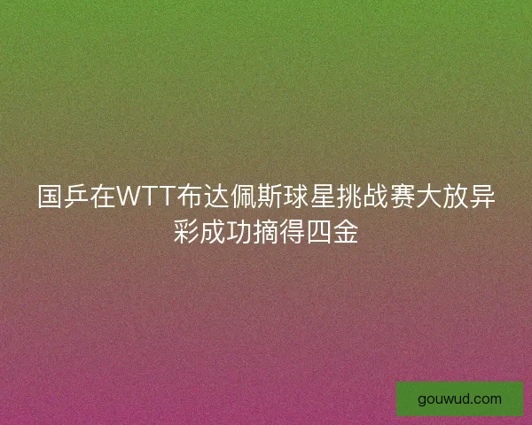 国乒在WTT布达佩斯球星挑战赛大放异彩成功摘得四金 国乒在WTT布达佩斯球星挑战赛大放异彩成功摘得四金